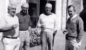 Four Men Enjoying Bag Day